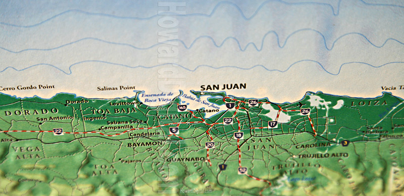 Raised Relief Maps - Puerto Rico Model - Location