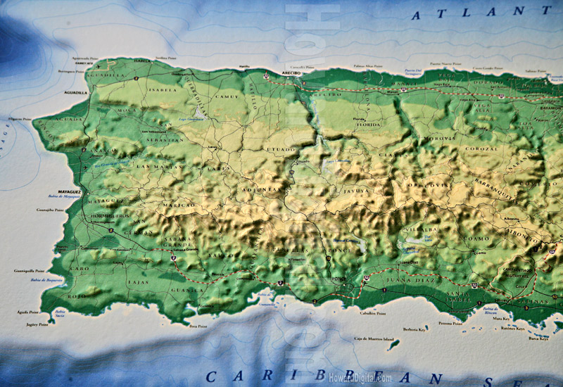 Raised Relief Maps - Puerto Rico Model - Location