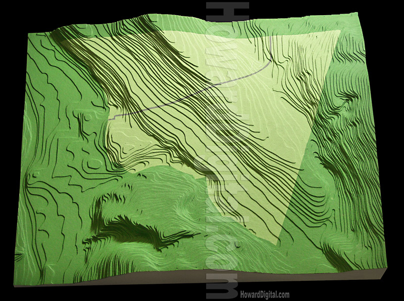 Topographic Model - Berlin Federal Prison Topographic Models - Berlin, New Hampshire, NH