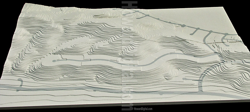 Ranch Road Topographic Model - Old Ranch Road Topographic Model - Carmel, California, CA