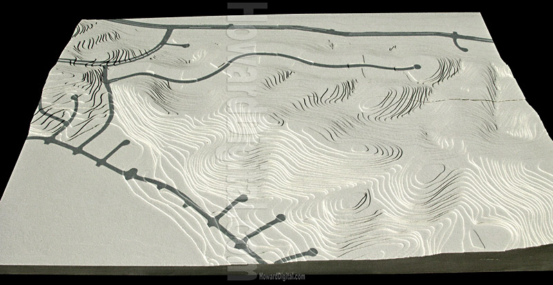 California Ranch Model - Old Ranch Road Topographic Model - Carmel, California, CA