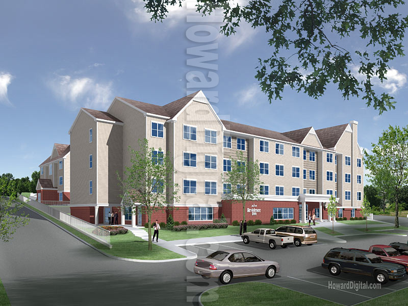 Digital Rendering - Residence Inns Hotel - Worchester, Branchburg, Holtsville