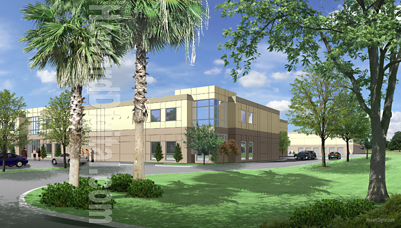 Architectural Illustration - Hunter Business Park - Riverside California CA